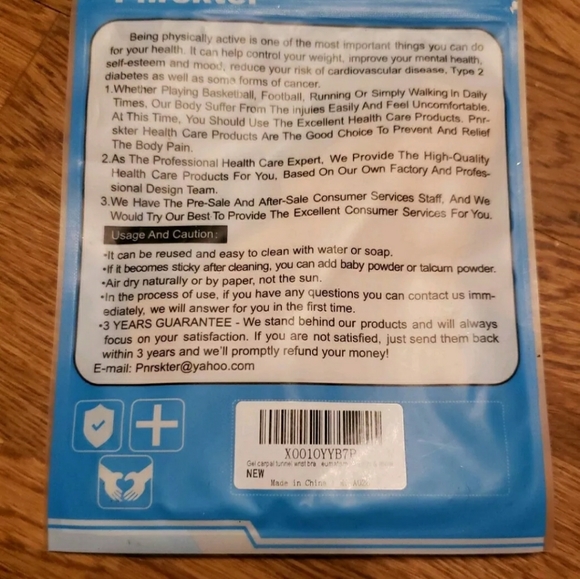 Lot of 2 Gel carpal tunnel wrist support brace - Picture 4 of 8